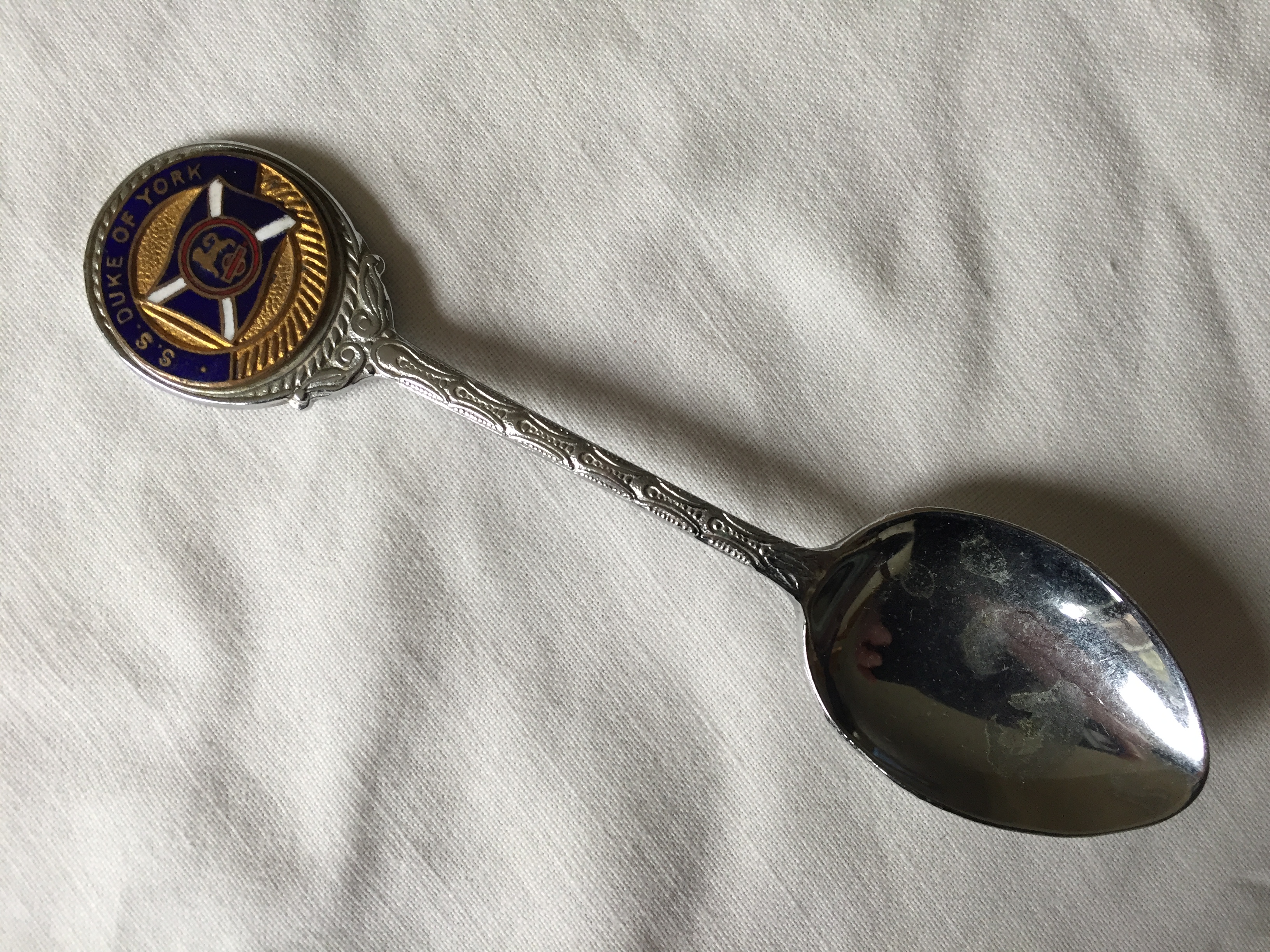 SOUVENIR SPOON FROM THE VESSEL THE SS DUKE OF YORK